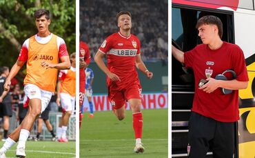 Chema Andrés verlässt den VfB, Dzenan Pejcinovic und Leo Sauer sind neu in Stuttgart (v.l.).