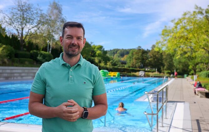 Bäderleiter Sascha Seitz ist zufrieden mit der Sommersaison im Wunnebad.