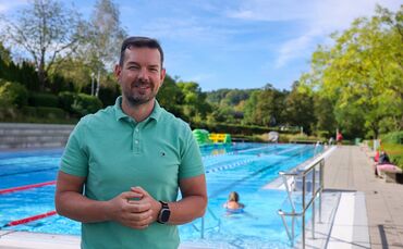 Bäderleiter Sascha Seitz ist zufrieden mit der Sommersaison im Wunnebad.
