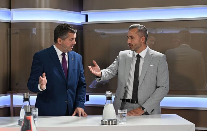 Sven Schulze (CDU) und Ulrich Siegmund (AfD) im Duell