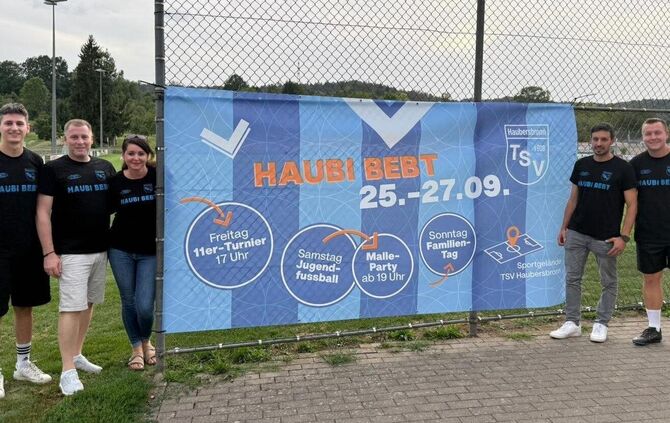 Das "Haubi bebt"-Organisations-Team: Kevin Ehle, Kai Haben, Jasmin Haben, Robin Dispan und Timo Bihlmaier (von links).