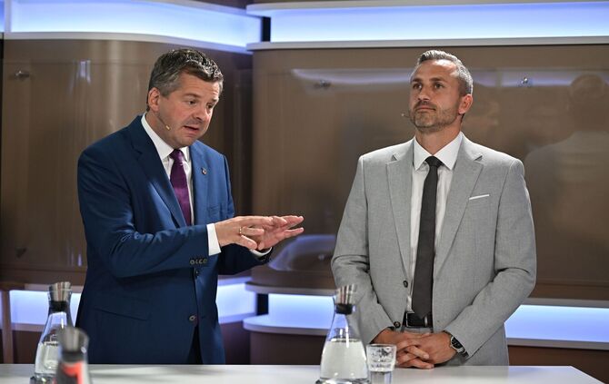 Sven Schulze (CDU) und Ulrich Siegmund (AfD) im Duell