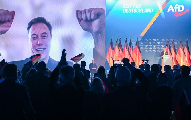 Elon Musk im Wahlkampf der AfD
