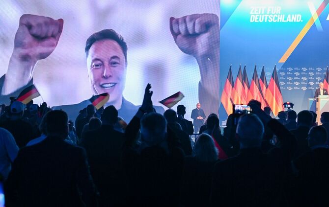 Elon Musk im Wahlkampf der AfD