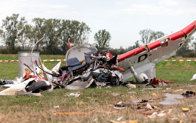 Nach dem Flugzeugabsturz mit zwei Toten in Südhessen