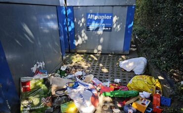 Wieder illegale Müllablagerungen in der Alfred-Klingele-Straße.