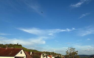 Polizei-Helikopter über Remshalden am 7.9..