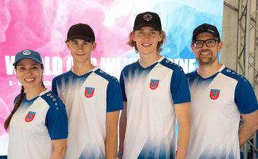 Die Athleten der SV Winnenden (von links): Mona Heller, Silas Bauer, Maximilian Löw und Noah Sing.