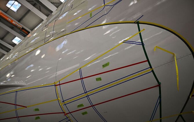 AeroSHARK-Installation an einem Airbus A330