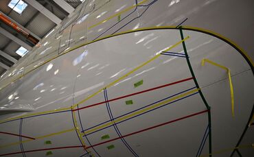 AeroSHARK-Installation an einem Airbus A330