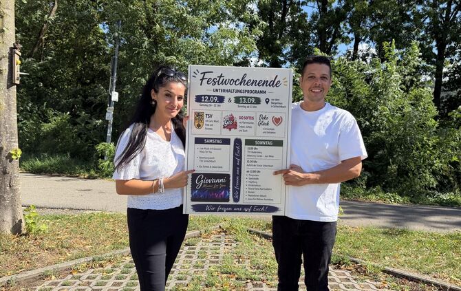 Beatrice Massari und Alex Giovarruscio haben das Programm fürs Festwochenende auf die Beine gestellt.