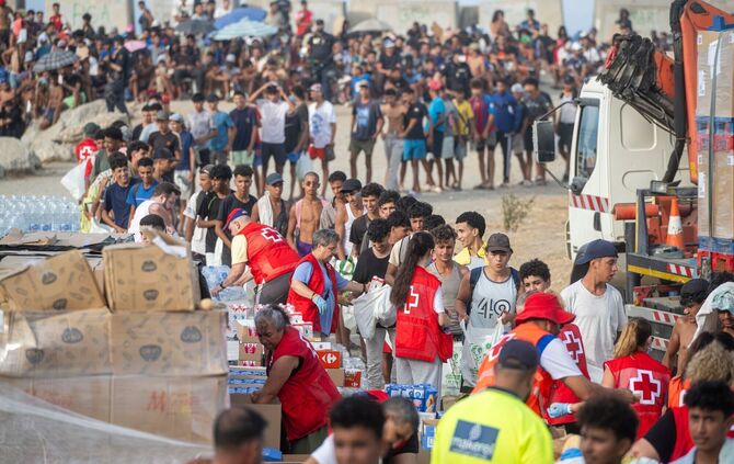 Migranten in Ceuta