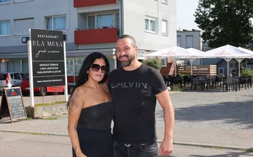 Seit einem Jahr gibt es das "Ela Mesa" in Grunbach. Thomas Charelas (r.) und Sonja Benizi (l.) fühlen sich in ihrem Lokal richti