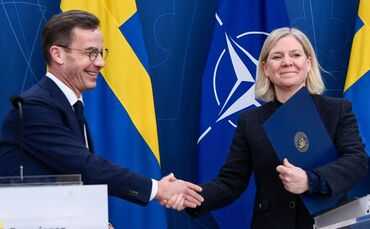 Pressekonferenz zur Aufnahme Schwedens in die Nato