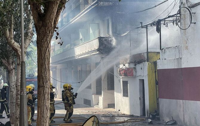 Feuer in einem Restaurant auf Mallorca