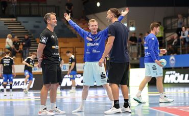 Wiedersehen mit einem ehemaligen Weggefährten beim Spiel des HBW Balingen-Weilstetten in Eisenach: Zwei Jahre spielte Sascha Pfa
