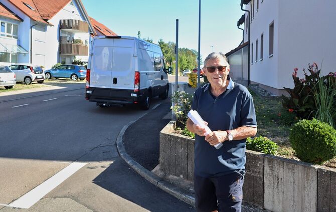 "Untragbar": Dieter Ansel über die Situation an der Straßenkreuzung in Welzheim.