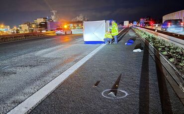 Fußgänger verunglückt tödlich auf Autobahn Richtung Airport