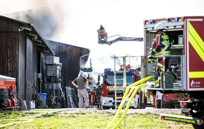 Brand auf Aussiedlerhof