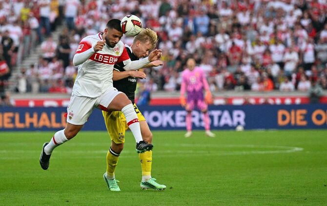 Gewohnt deutlich: VfB-Kapitän Deniz Undav (l).