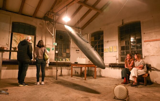 Die Schorndorfer Kunstnacht bot mehr als 60 Ausstellungen in der Stadt. Hier: Kunst im Röhm-Areal.