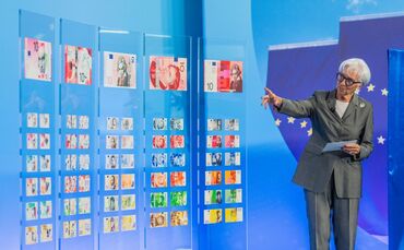 Vorstellung der Entwürfe für die Euro-Banknoten