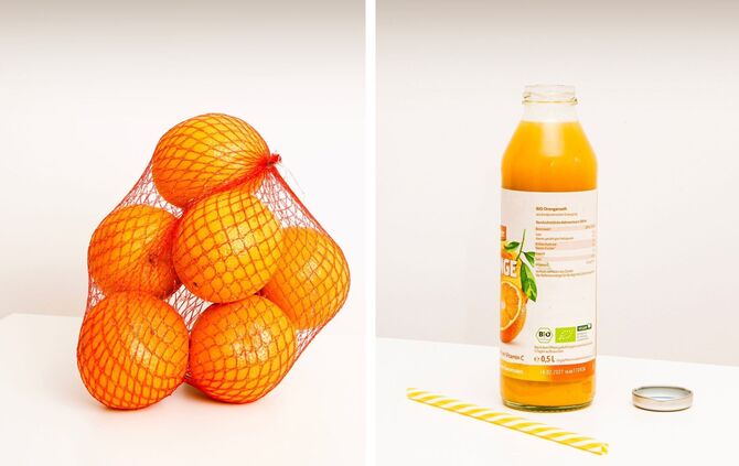Orangen und Orangensaft
