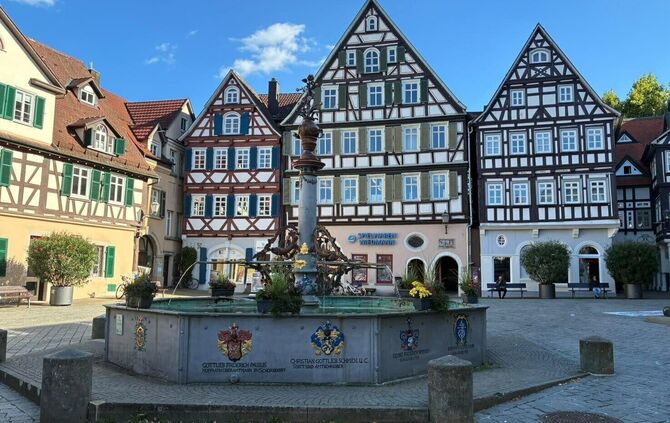 Der Stand der Neonazis befand sich auf dem Oberen Marktplatz.
