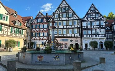 Der Stand der Neonazis befand sich auf dem Oberen Marktplatz.