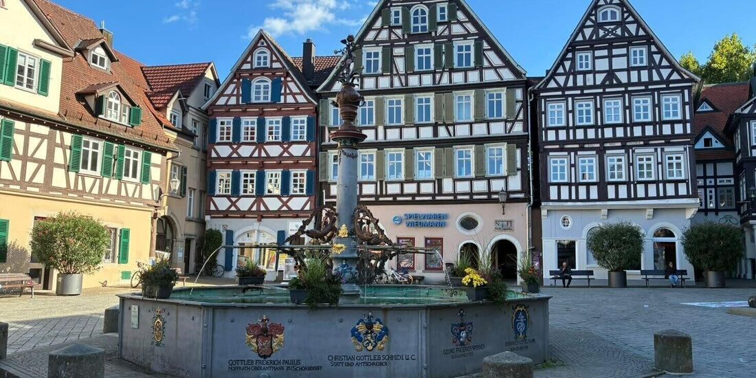 Der Stand der Neonazis befand sich auf dem Oberen Marktplatz.