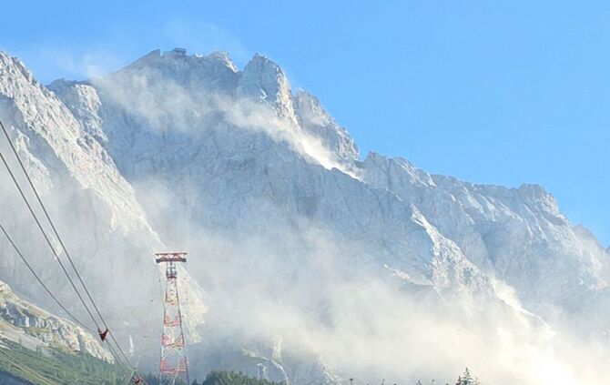 Großer Felssturz an der Zugspitze