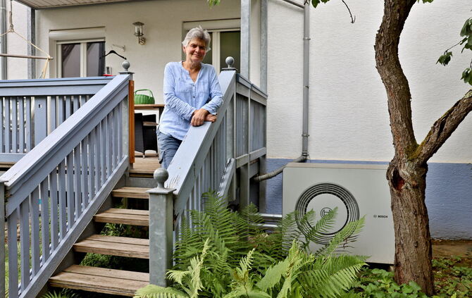 Sabine Zeiner hat ihr Drei-Parteien-Haus in Waiblingen, Baujahr 1930, im Jahr 2024 mit einer Wärmepumpe ausgestattet.