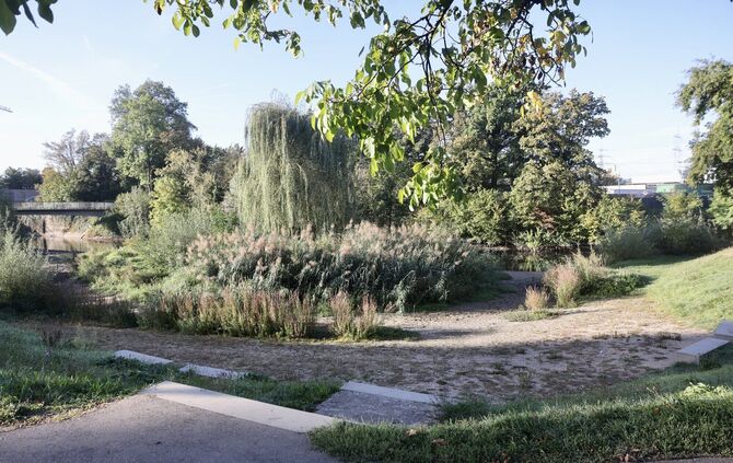 Der Remsstrand am Mühlwiesen-Areal in Großheppach. Normalerweise können hier in der Flachwasserzone Kinder planschen - doch seit