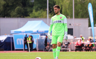 Keeper Dennis Seimen bei seinem letzten VfB-Einsatz in Balingen.