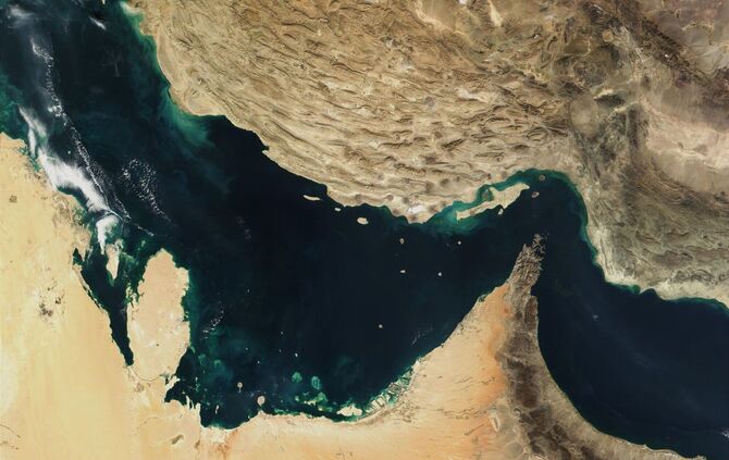 Satellitenaufnahme des Persischen Golfs