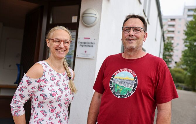 Alexandra Scheibner und Markus Franjic, 1. Vorsitzender des Kompass e.V..