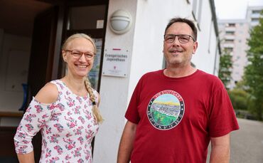 Alexandra Scheibner und Markus Franjic, 1. Vorsitzender des Kompass e.V..