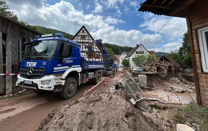 Das THW leistete nach dem Hochwasser im Juni 2024 wichtige Arbeit. Aber wie hochwassersicher sind eigentlich die THW-Gebäude im