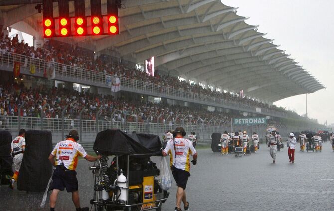 Formel 1 - GP Malaysia - Regen