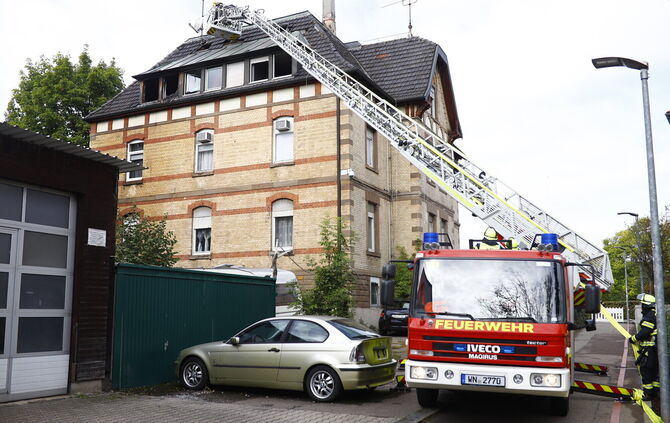 Die Feuerwehr Schorndorf im Einsatz.