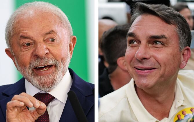 Kombo - Luiz Inacio Lula da Silva und Flavio Bolsonaro