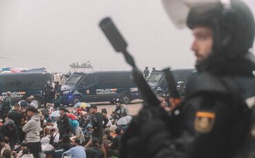 Polizei räumt Migrantenlager in Ceuta
