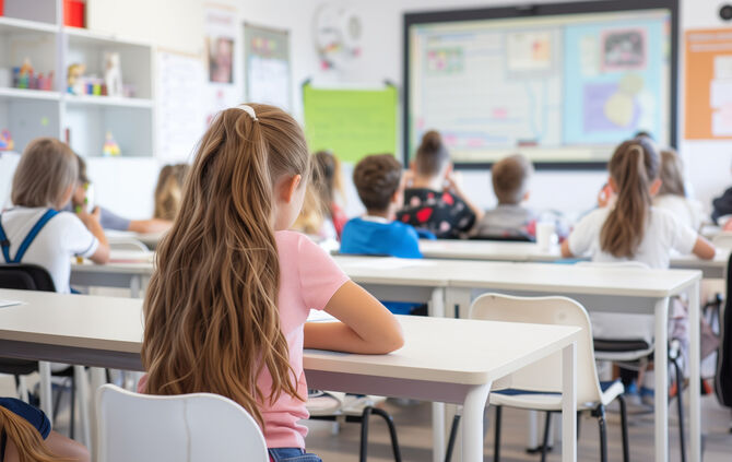 Kinder in einer Grundschule (Symbolfoto).