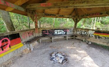 Manuel Metzler fand den Pavillon am Spielplatz so vor.