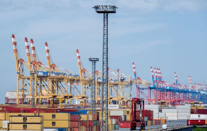 Containerterminal in Bremerhaven