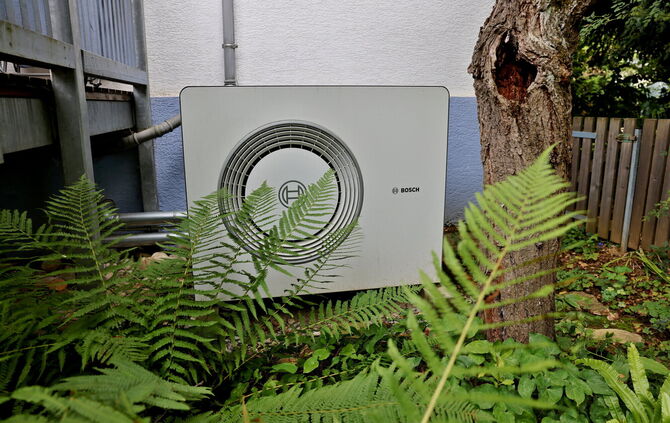 Eine Wärmepumpe (Symbolfoto).