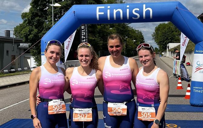 Ab in die 2. Bundesliga: Alexandra Greifendorf, Vanessa Grau, Tabea Huber und Johanna Seiler (v.li.).