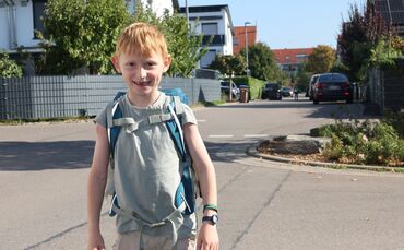 Allein unterwegs: Jonte (7) auf seinem Heimweg.