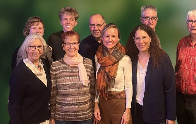 Der Kreisvorstand der Rems-Murr-Grünen: Brigitte Seiz, Mechthild Dierlamm-Hart, Anne Kowatsch, Iris Habla (vorne von links nach