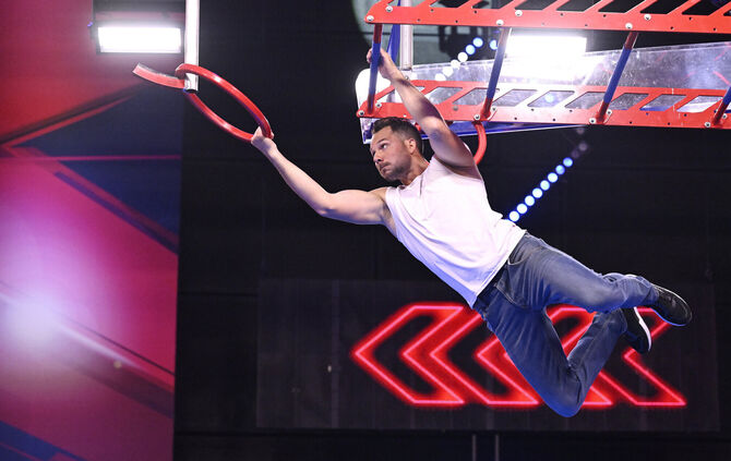 Roy Sperlich in der Vorrunde von Ninja Warrior Germany.